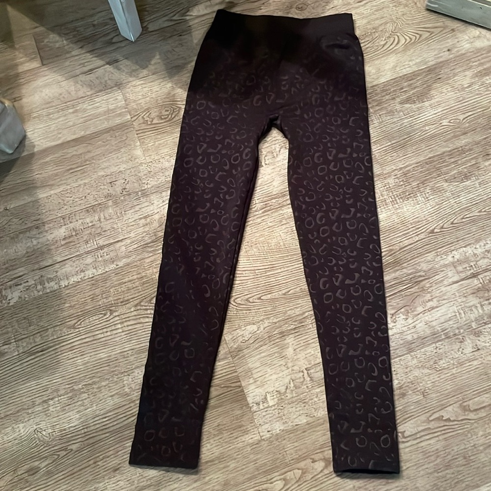 Studio black swirl print tights M/L